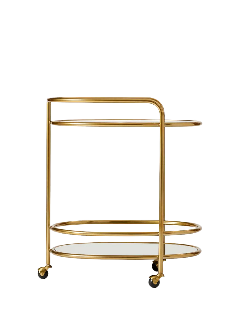 West Elm Albee bar cart antique brass - UK version