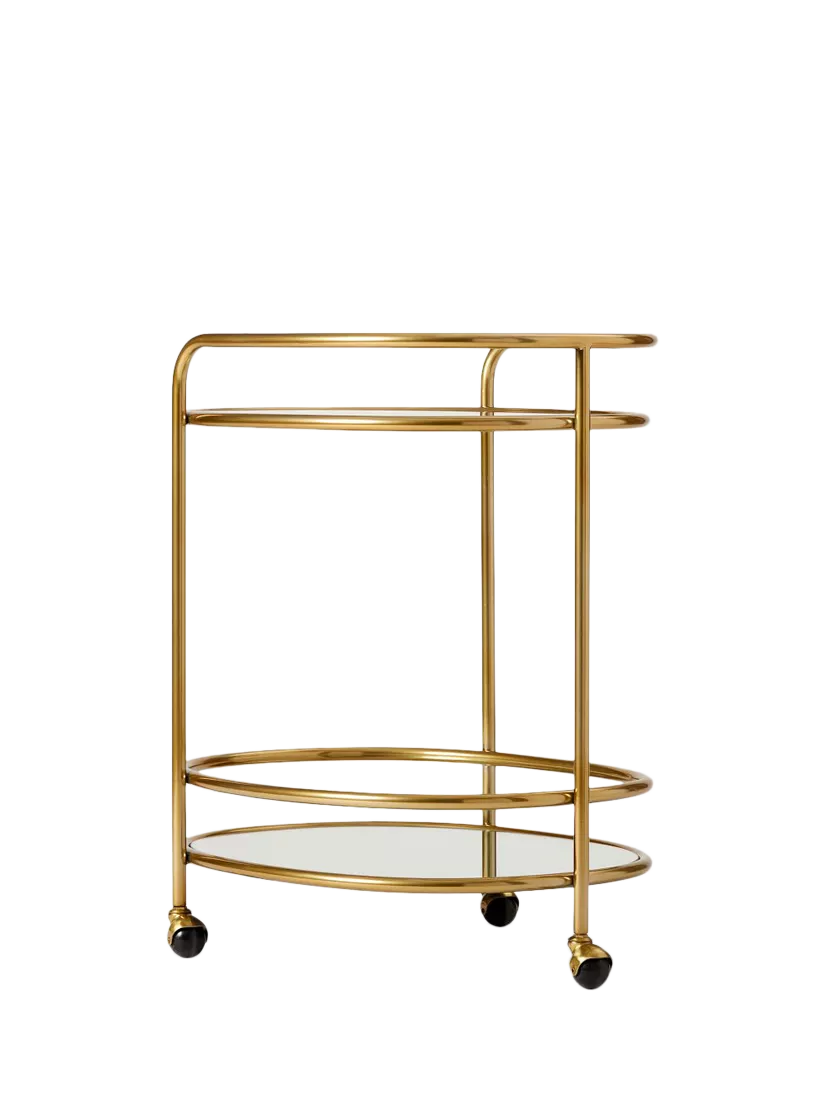 West Elm Albee bar cart antique brass - UK version