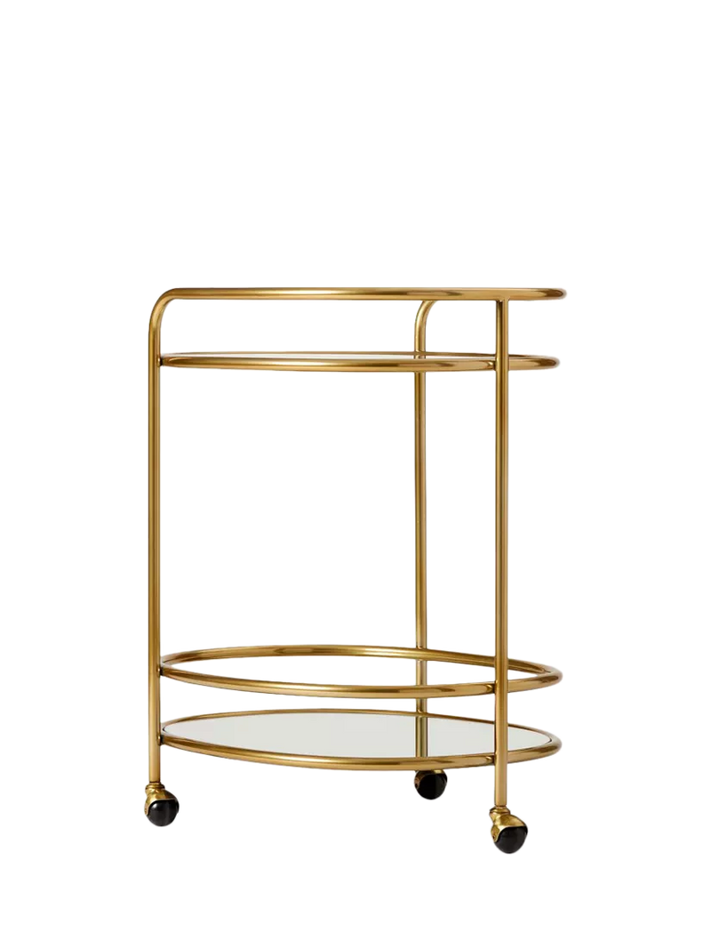 West Elm Albee bar cart antique brass - UK version
