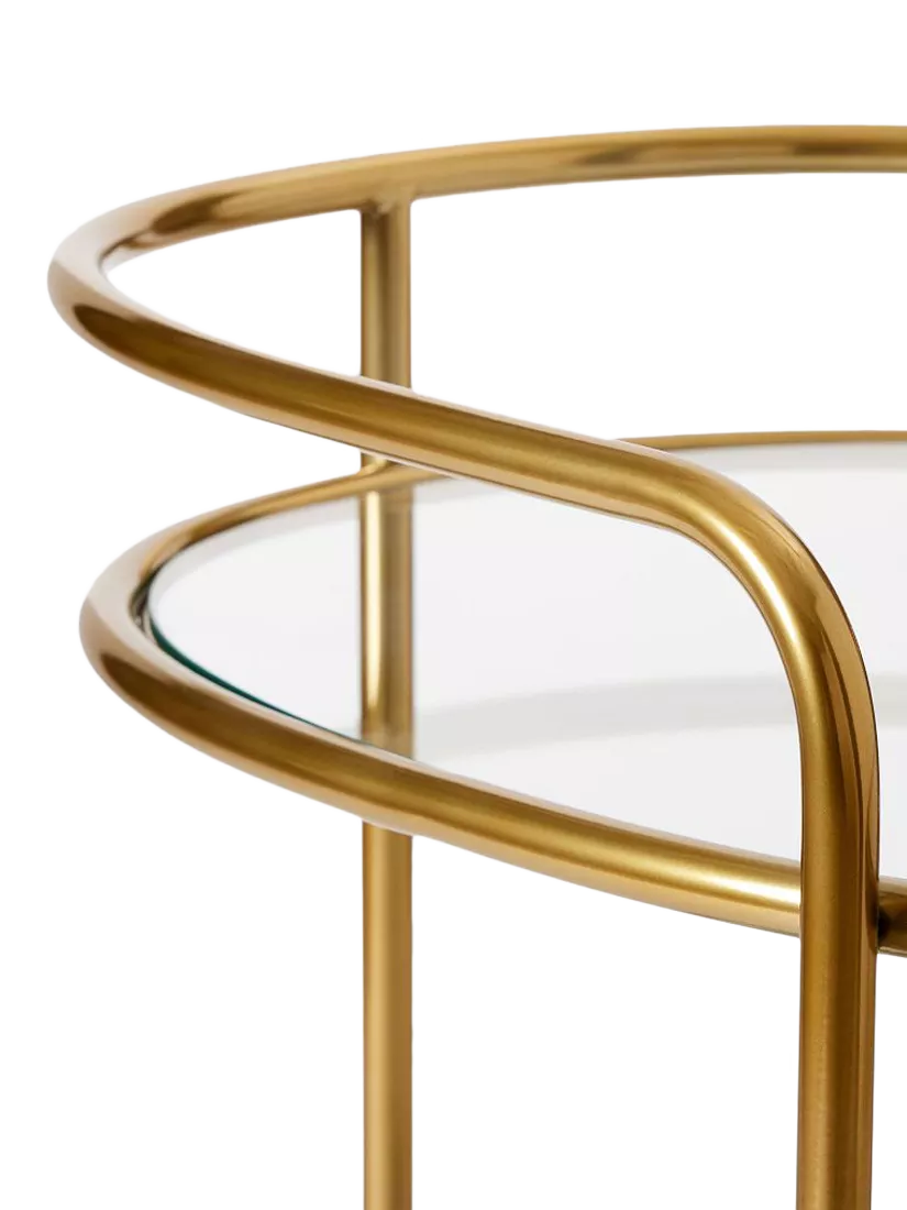 West Elm Albee bar cart antique brass - UK version
