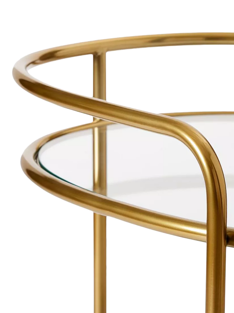 West Elm Albee bar cart antique brass - UK version