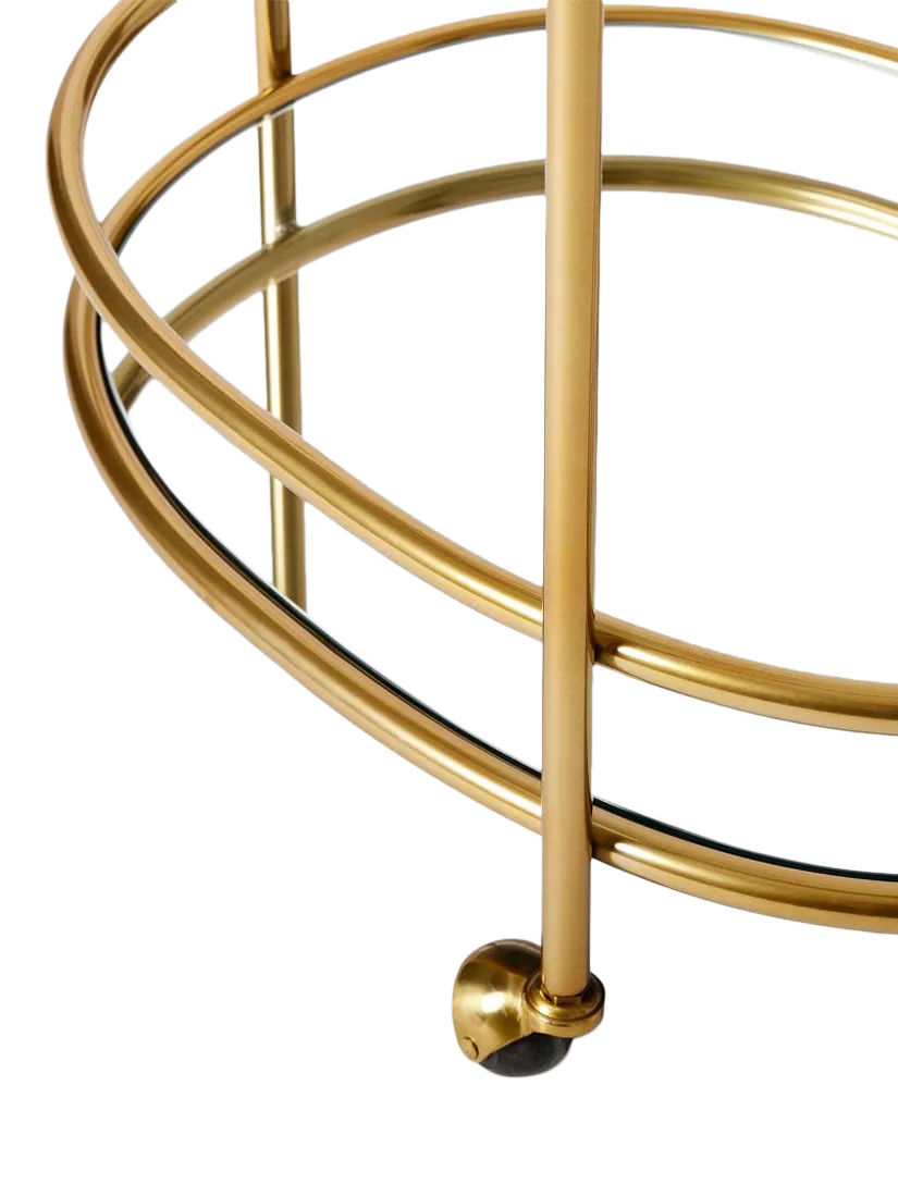 West Elm Albee bar cart antique brass - UK version