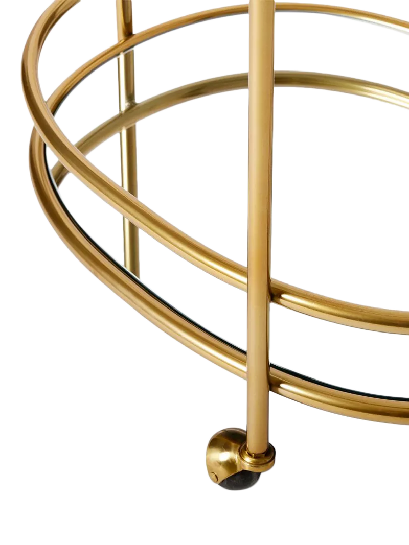 West Elm Albee bar cart antique brass - UK version