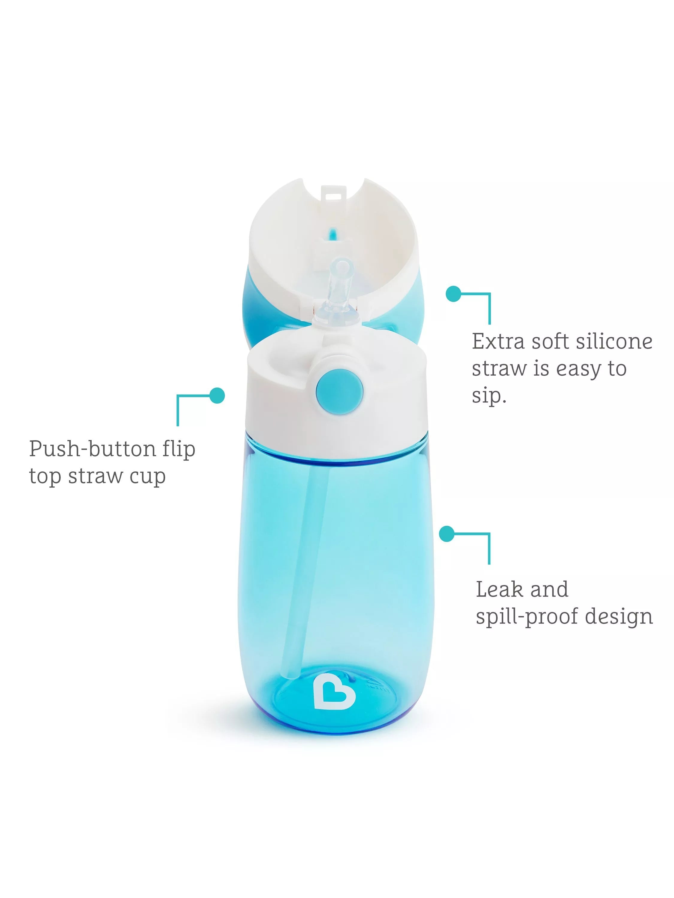 Munchkin Flip n Go water bottle, imported from the UK
