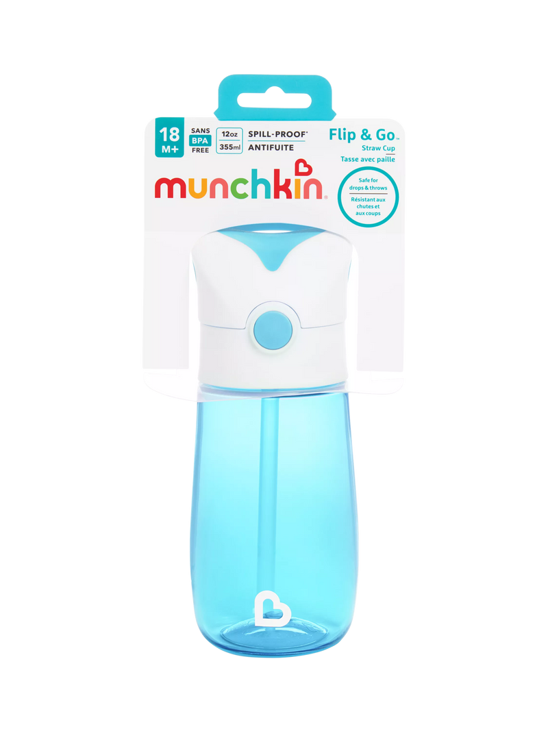 Munchkin Flip n Go water bottle, imported from the UK