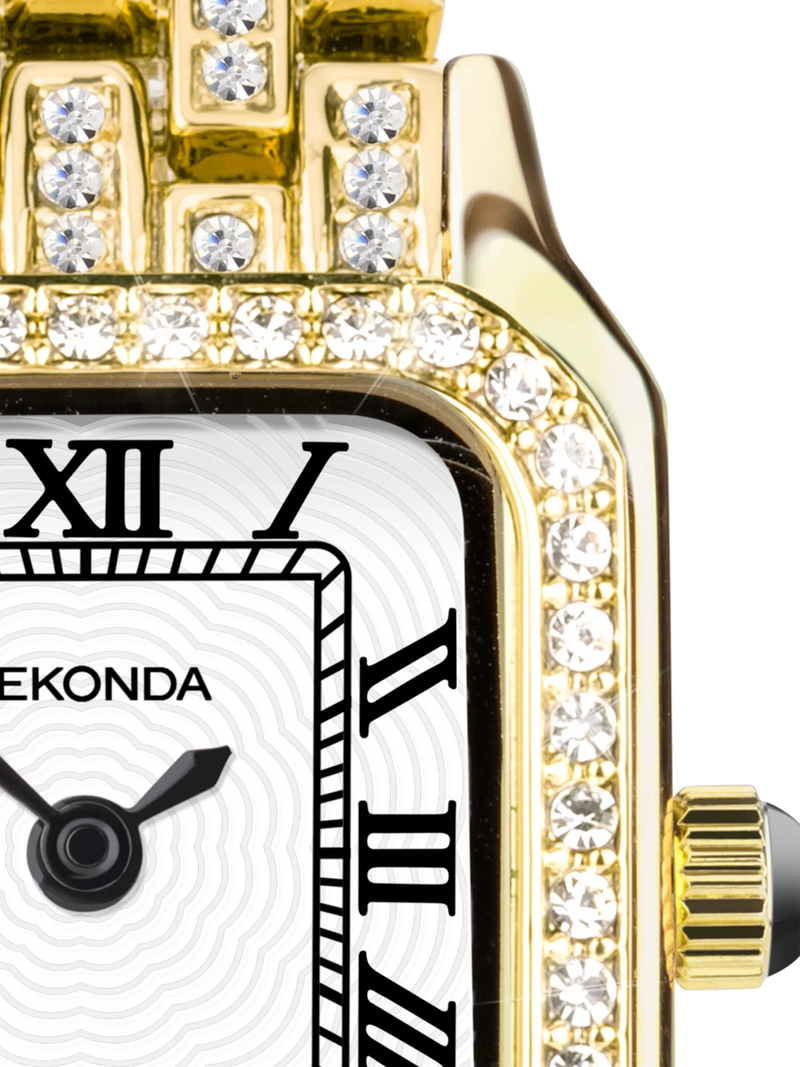 Sekonda Monica crystal bracelet watch gold-toned, UK version