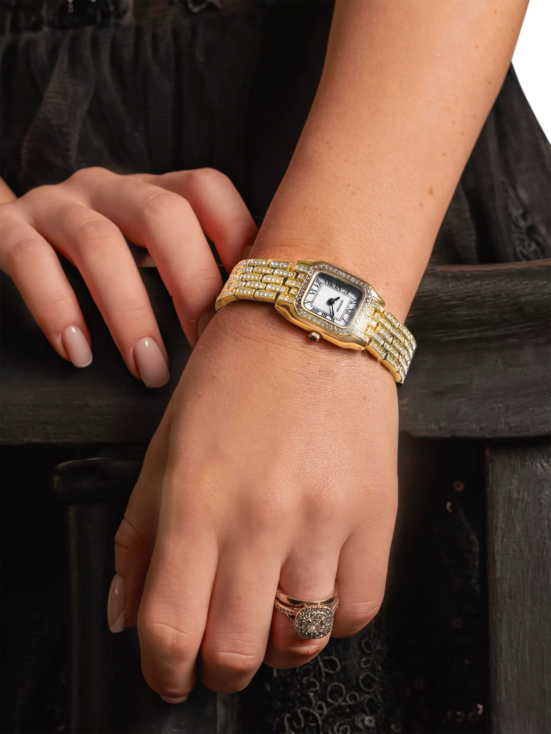 Sekonda Monica crystal bracelet watch gold-toned, UK version