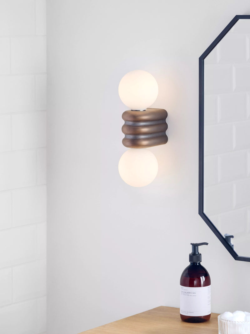John Lewis Miche double bathroom wall light bronze (British brand)