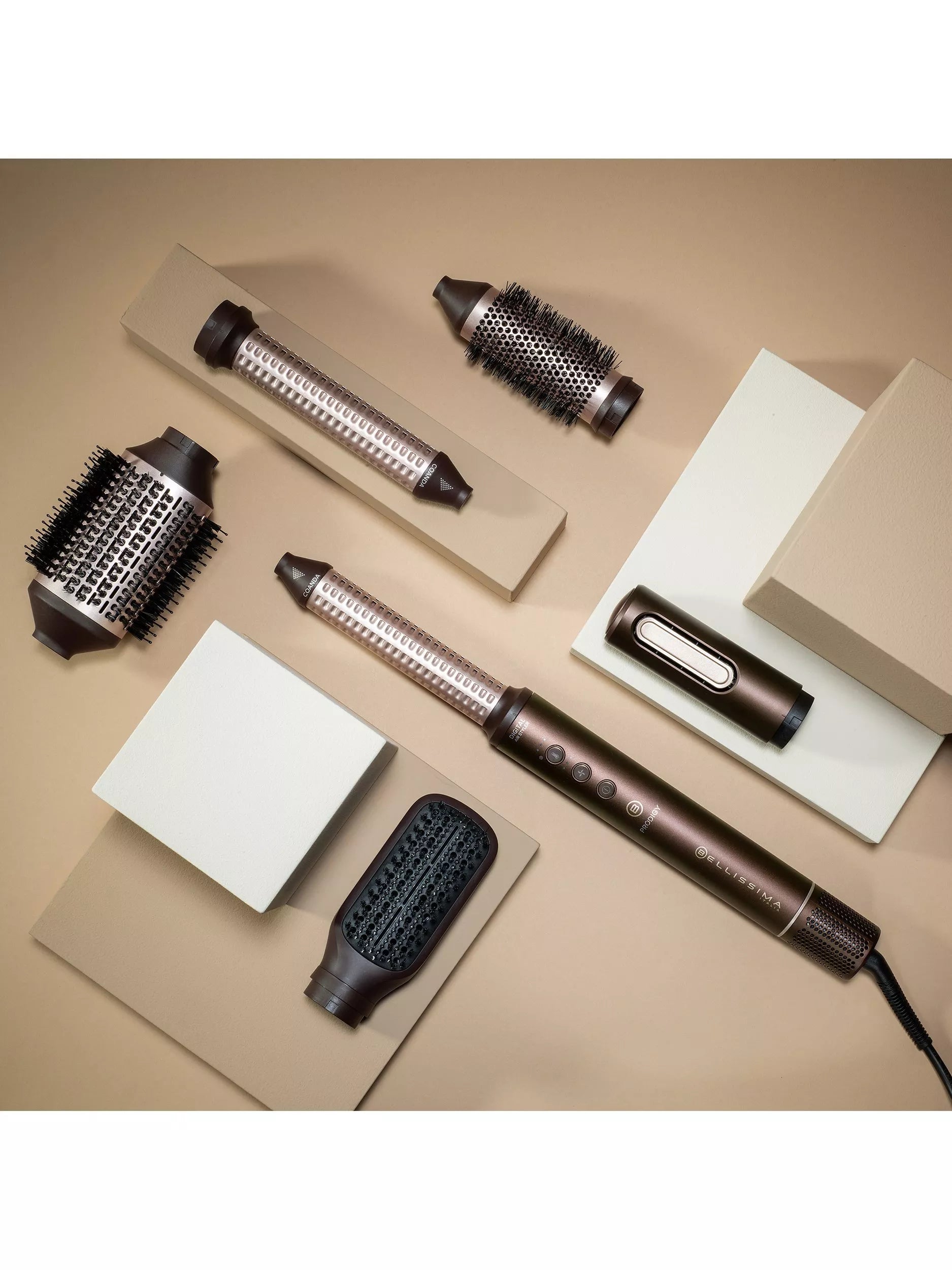 Bellissima Prodigy Air Hair Styler deep brown golden, imported from the UK