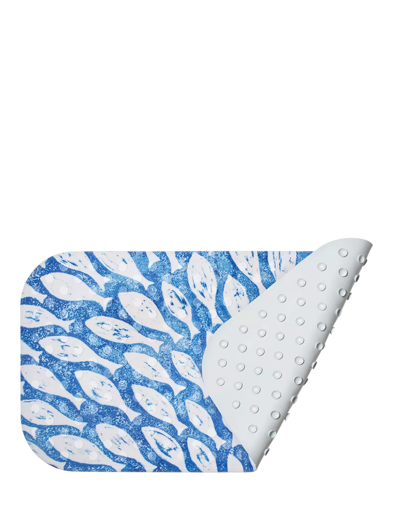 BlissHome blue silicone fish bath mat 44cm, imported from the UK