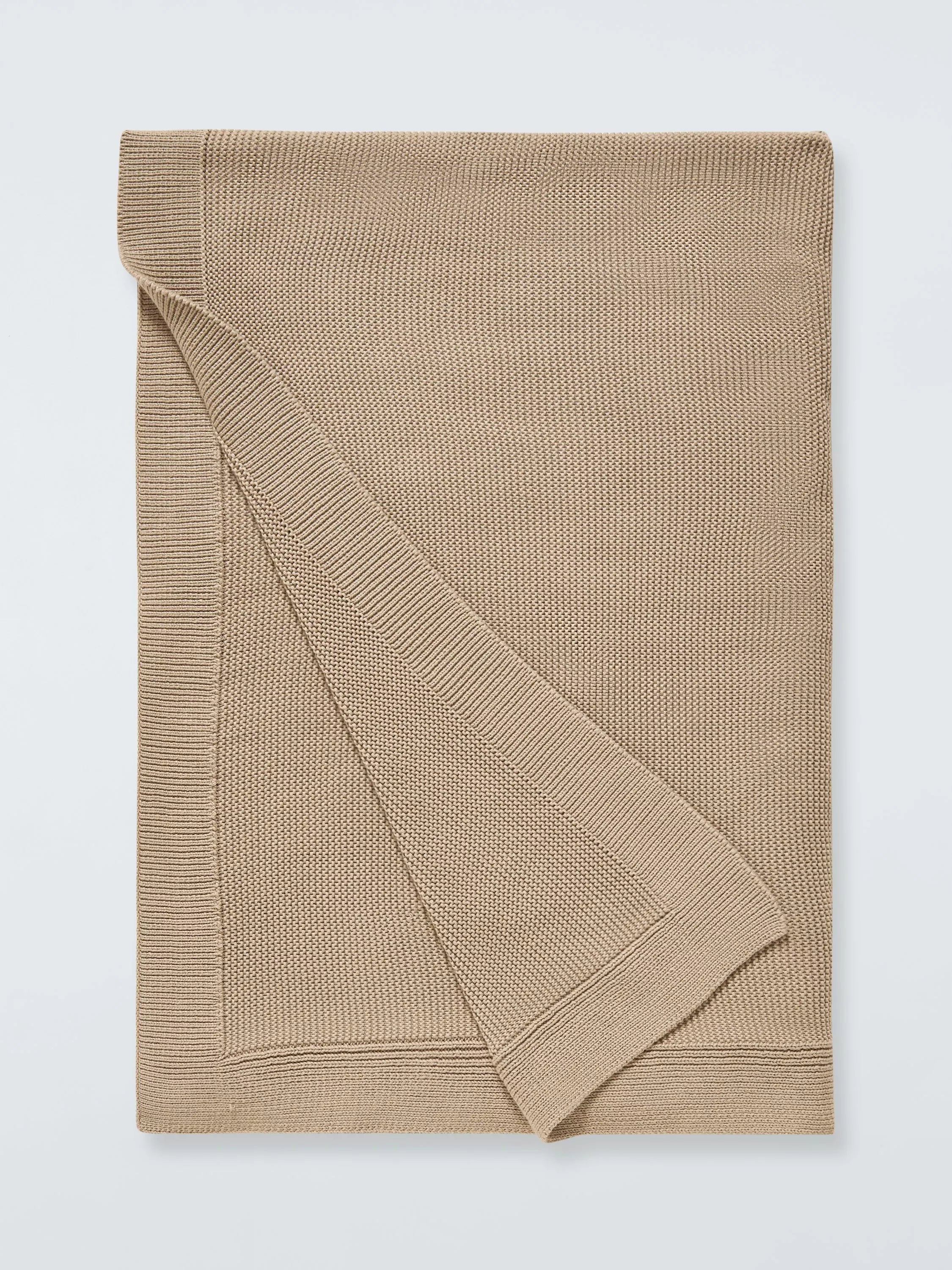 John Lewis Rye Plain Knit Throw