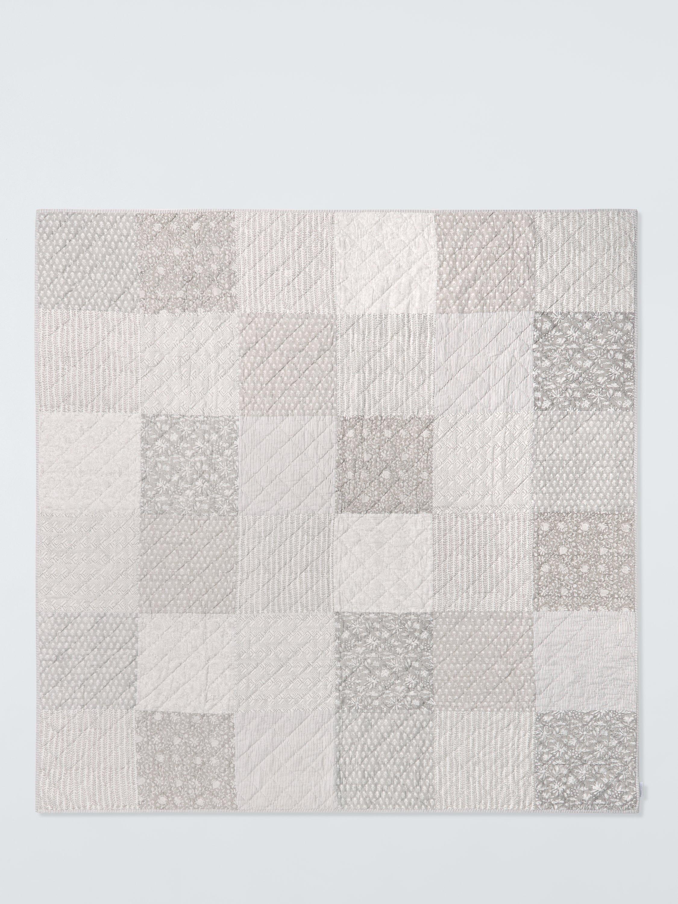 John Lewis block printed patchwork quilt king size, imported from the UK