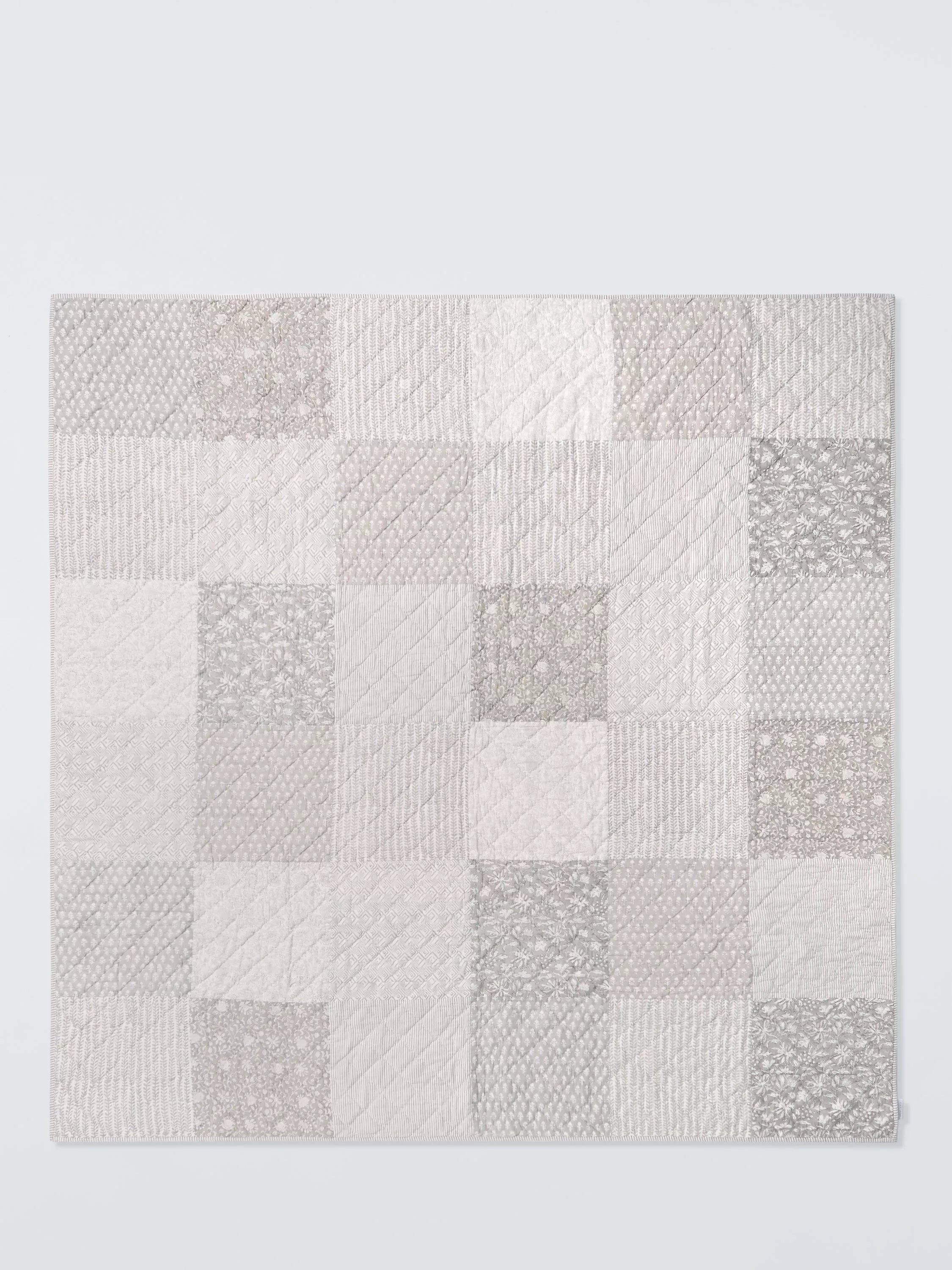 John Lewis block printed patchwork quilt king size, imported from the UK