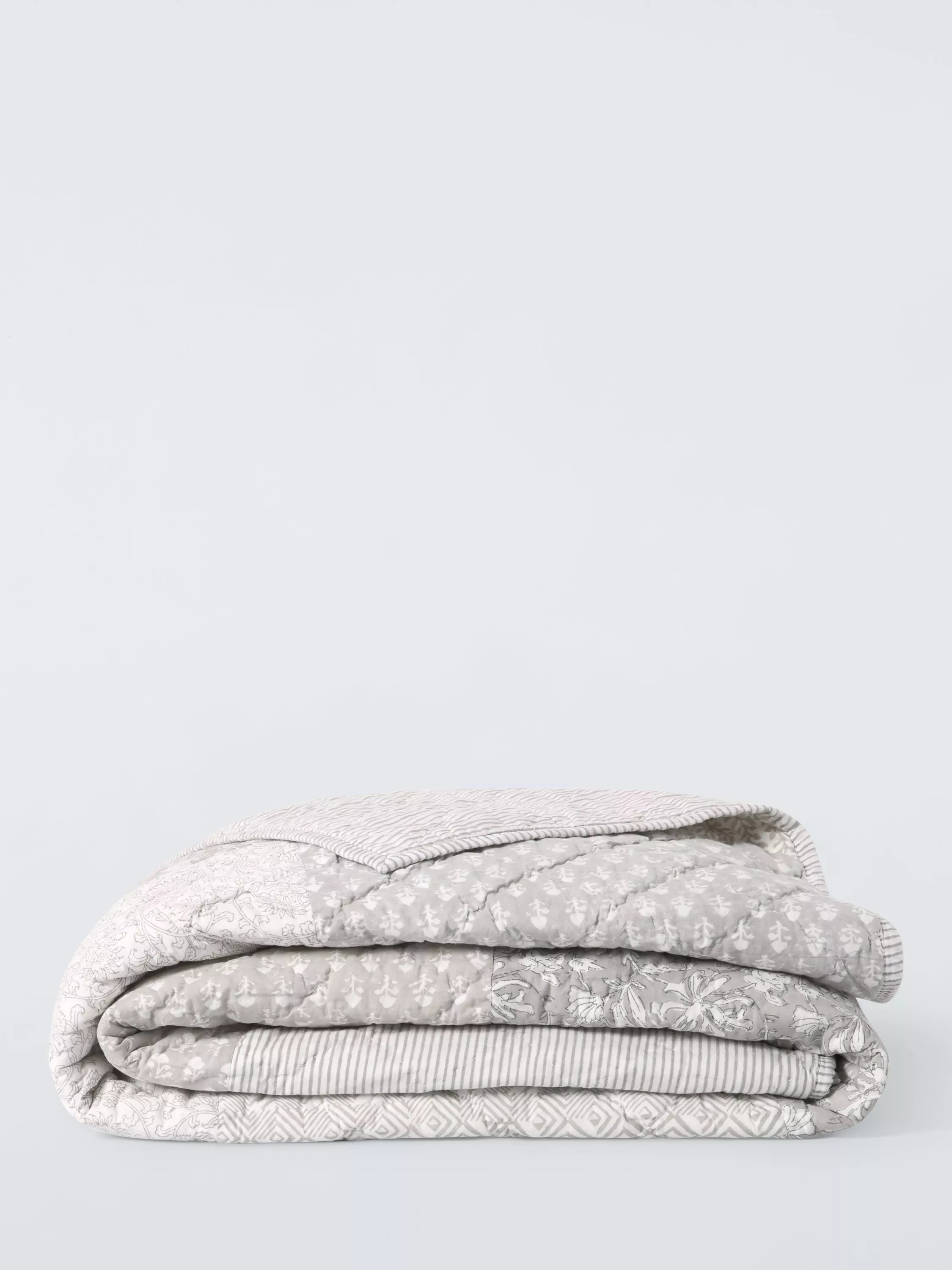 John Lewis block printed patchwork quilt king size, imported from the UK