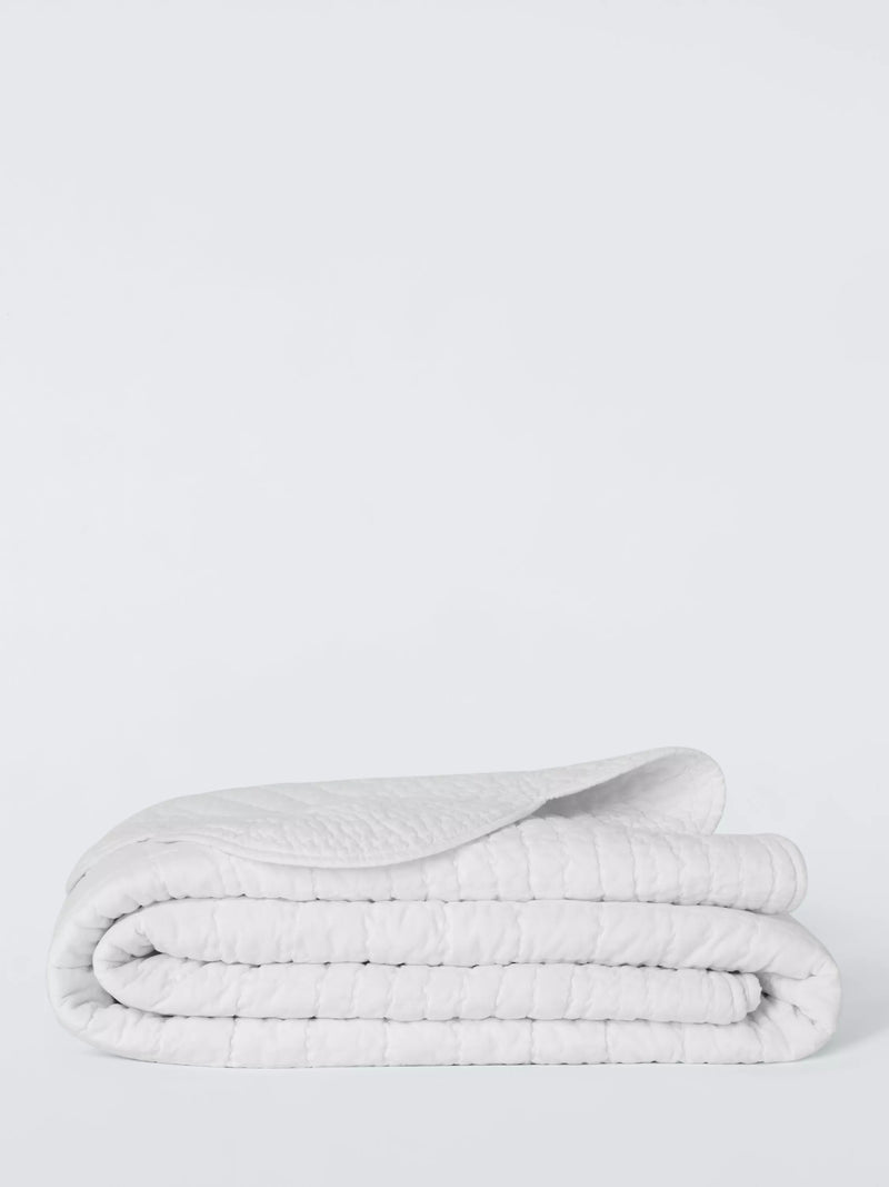John Lewis scallop cotton quilt white king size, UK version