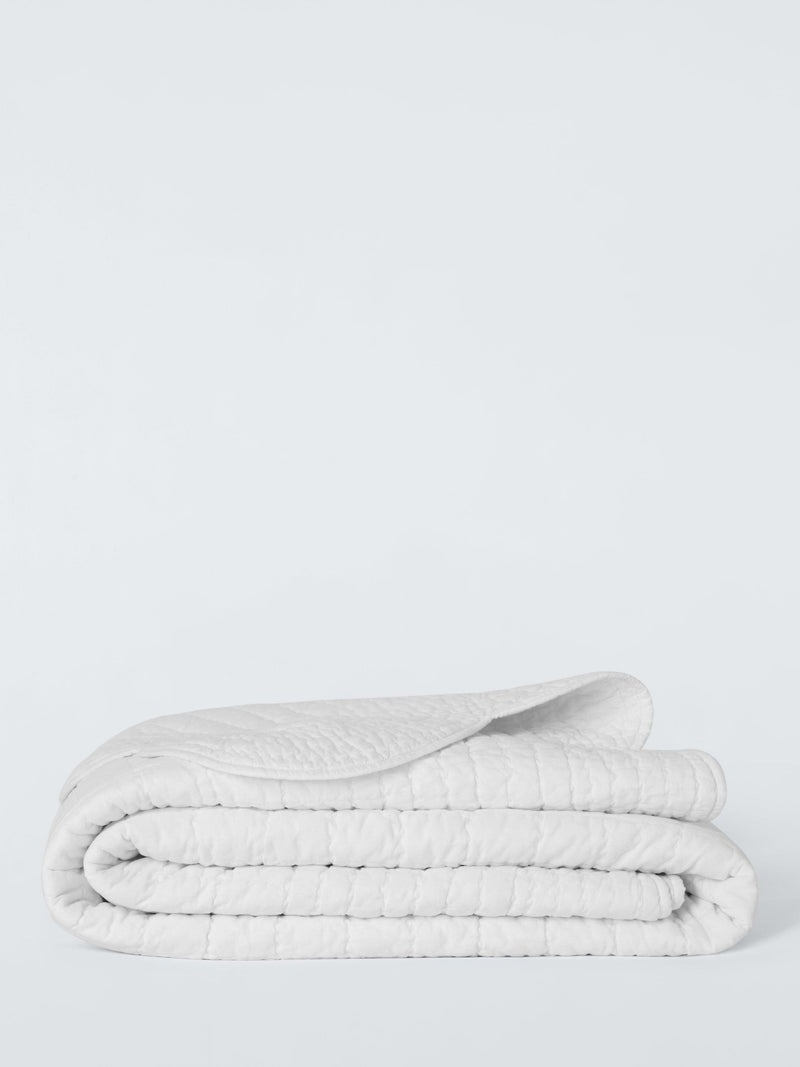 John Lewis scallop cotton quilt white king size, UK version