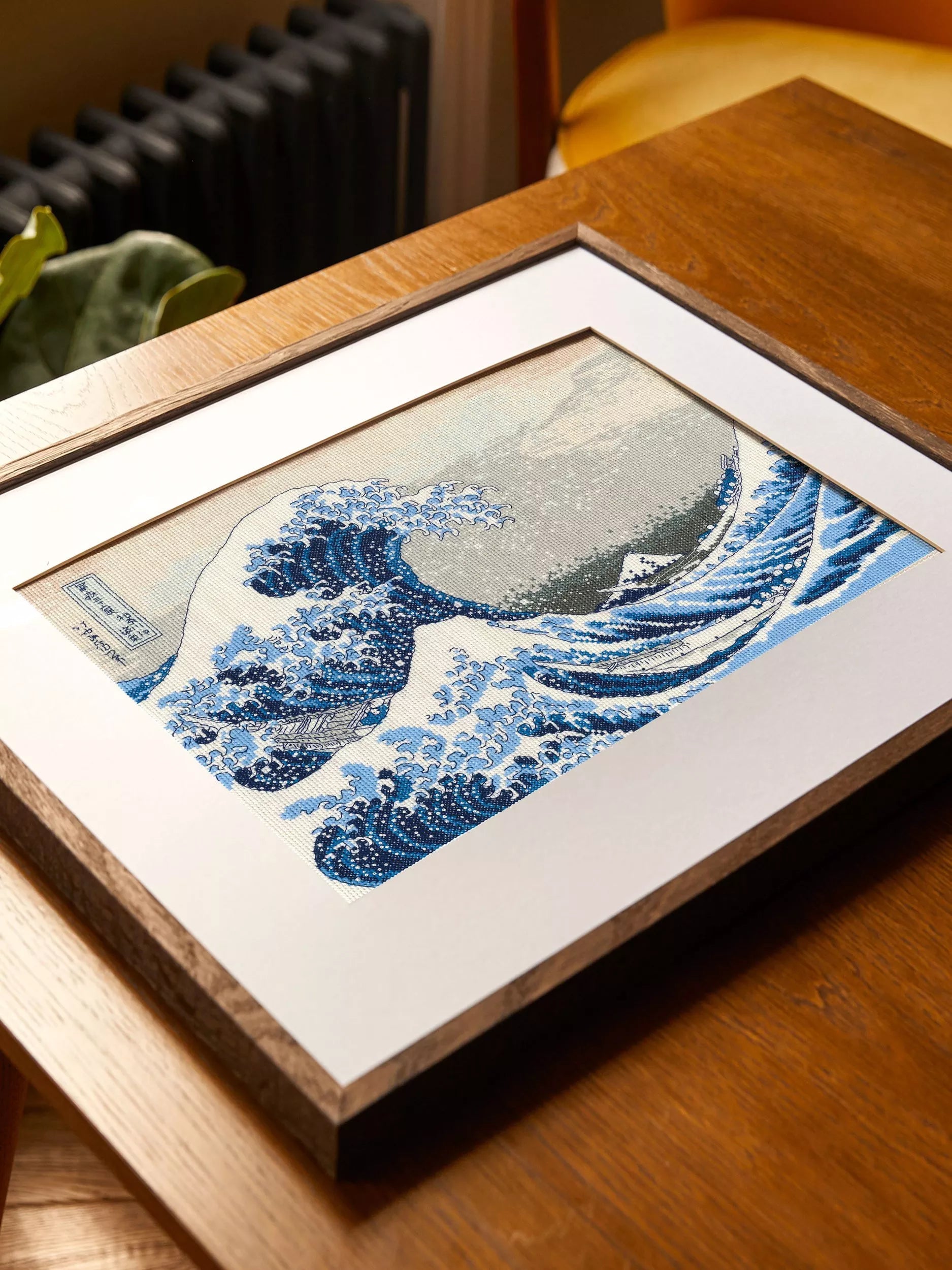 DMC Katsushika Hokusai Great Wave cross stitch kit - British product