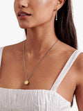 Edge of Ember gold shell locket necklace with rope chain, UK version