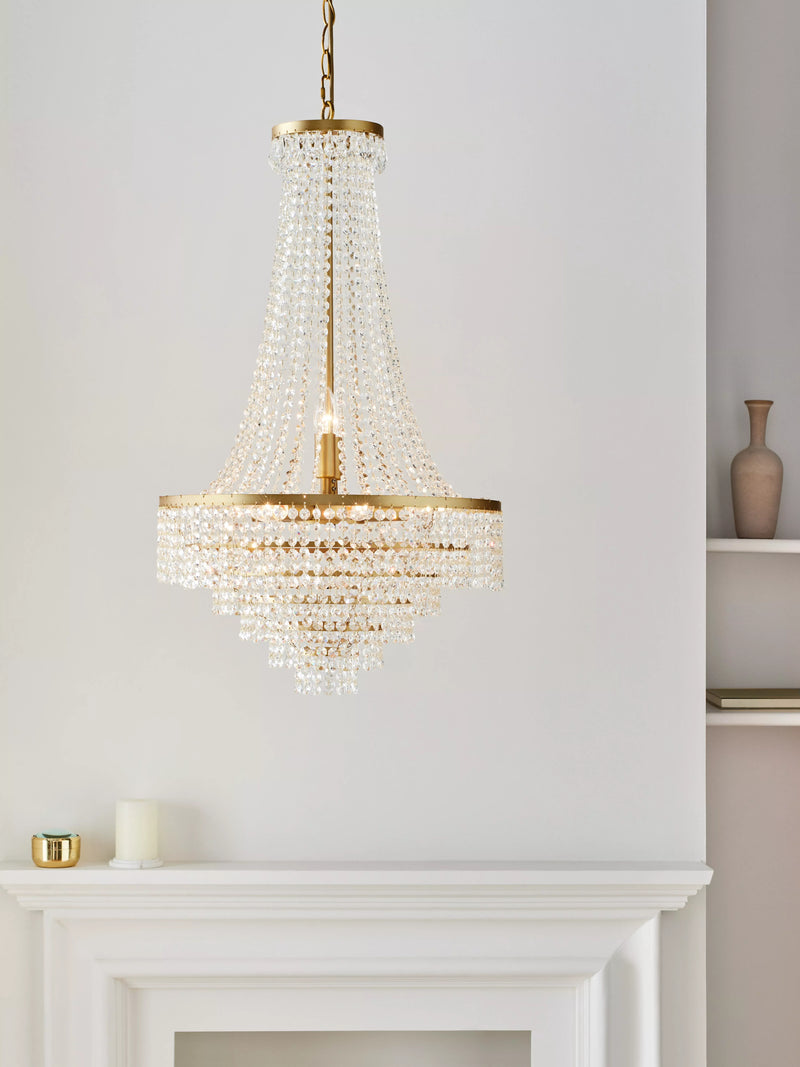 John Lewis Heera extra large chandelier gold (British brand)