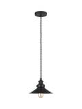 John Lewis Tobias Small Single Pendant Ceiling Light, Black
