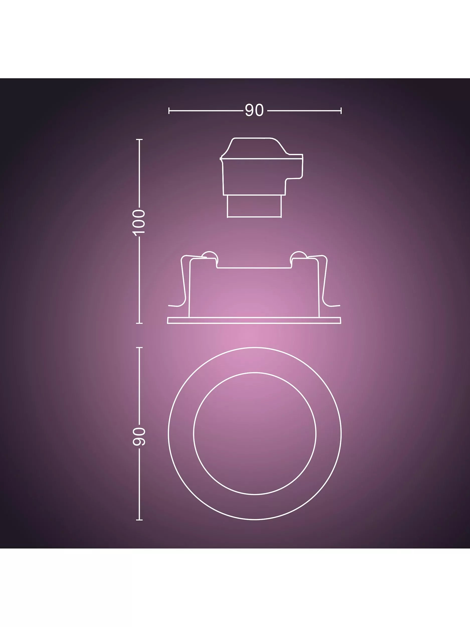 Philips Hue Centura smart spotlight 3-pack recessed - British product