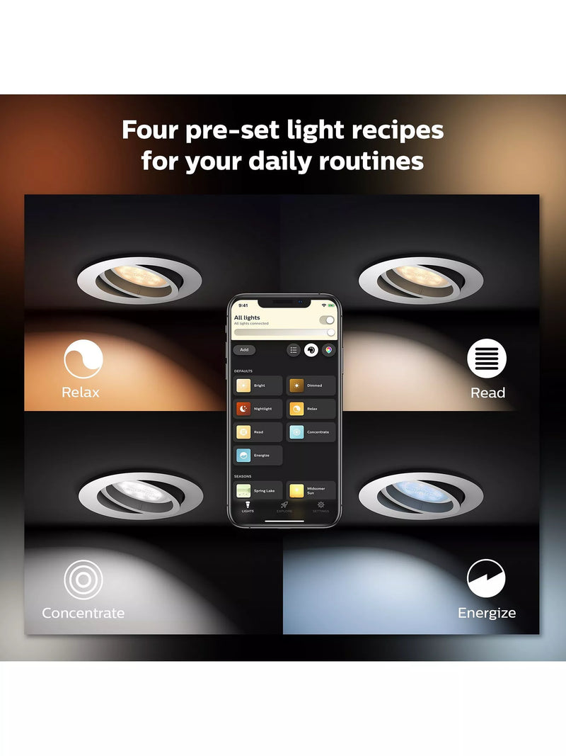 Philips Hue White Ambiance Milliskin Extension smart recessed spotlight (British brand)