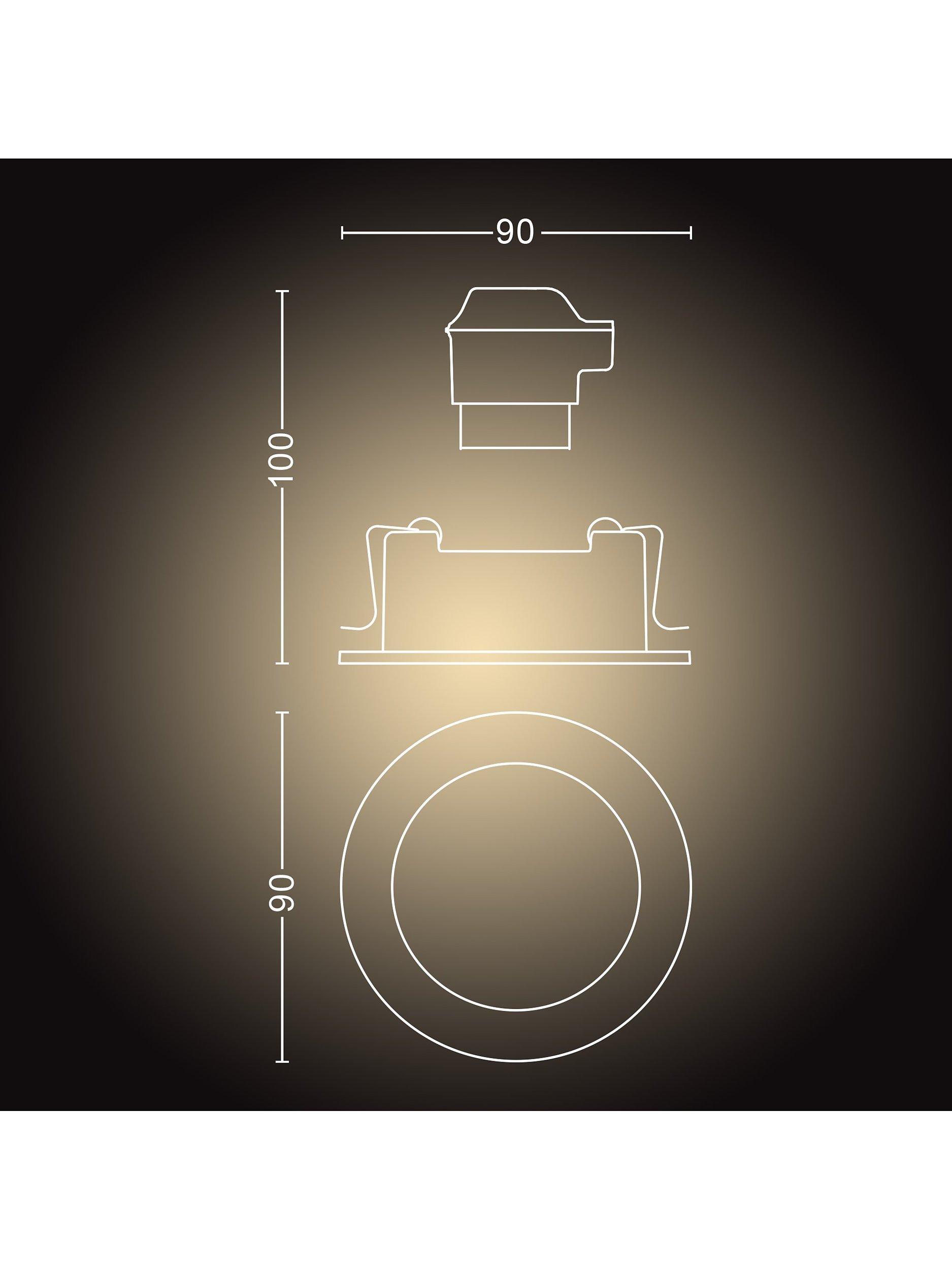 Philips Hue White Ambiance Milliskin Extension smart recessed spotlight (British brand)
