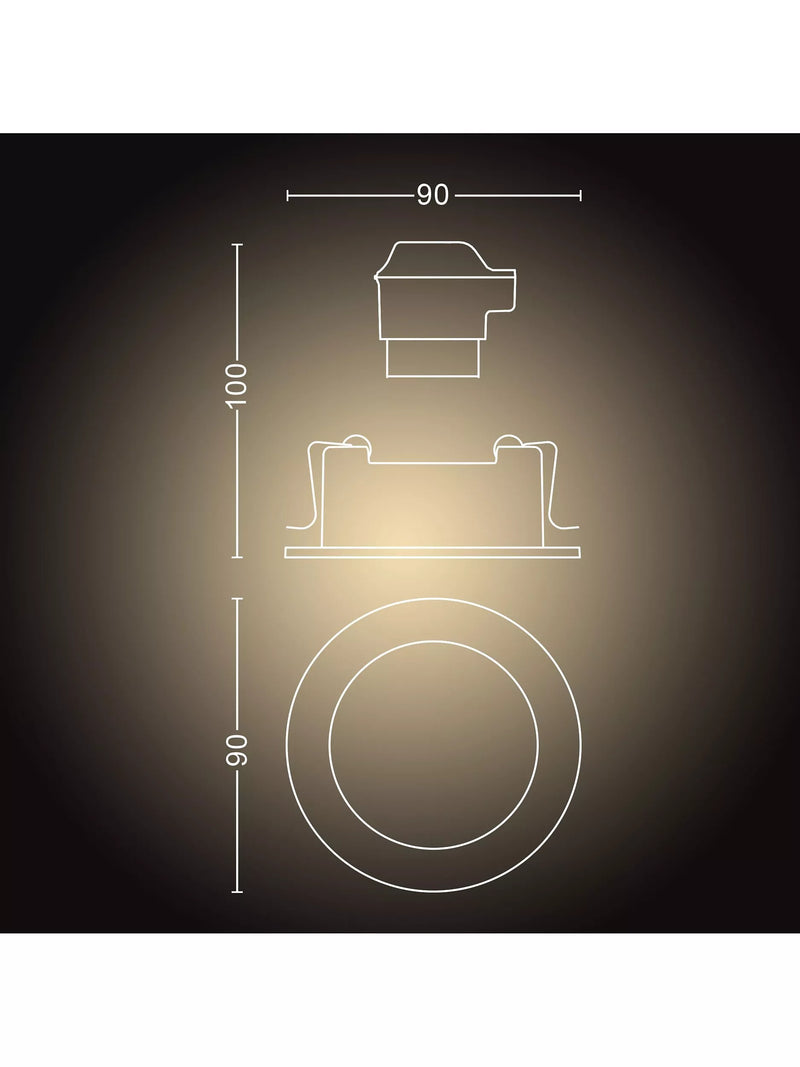 Philips Hue White Ambiance Milliskin Extension smart recessed spotlight (British brand)