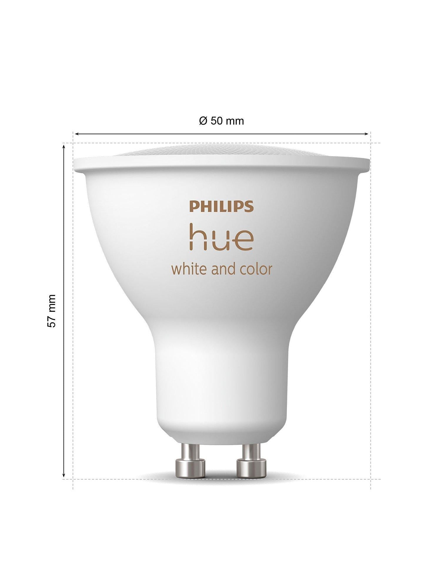 Philips Hue smart bulb GU10 pack of 2, UK version
