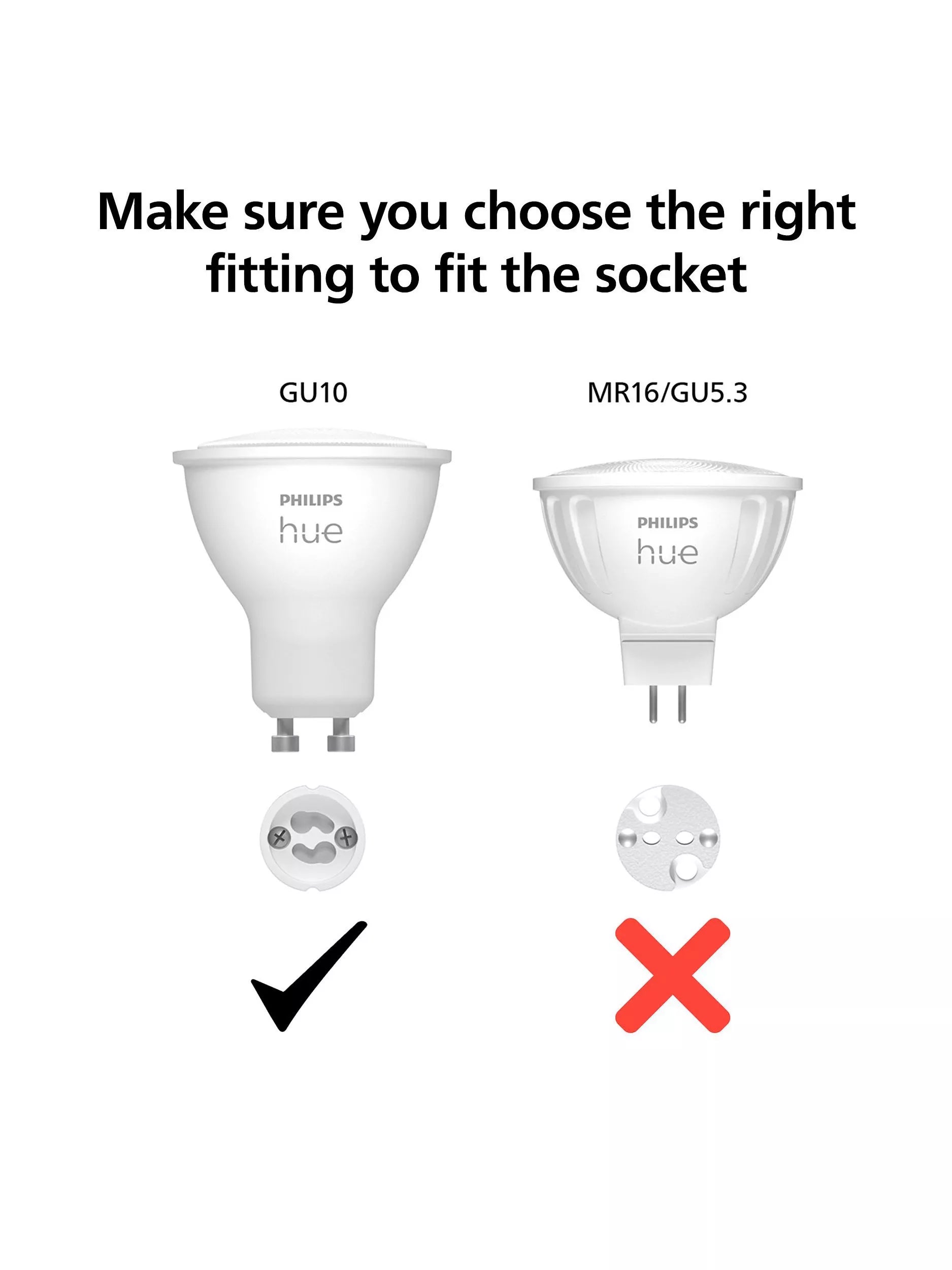 Philips Hue smart lighting starter kit with 3 GU10 bulbs, imported from the UK