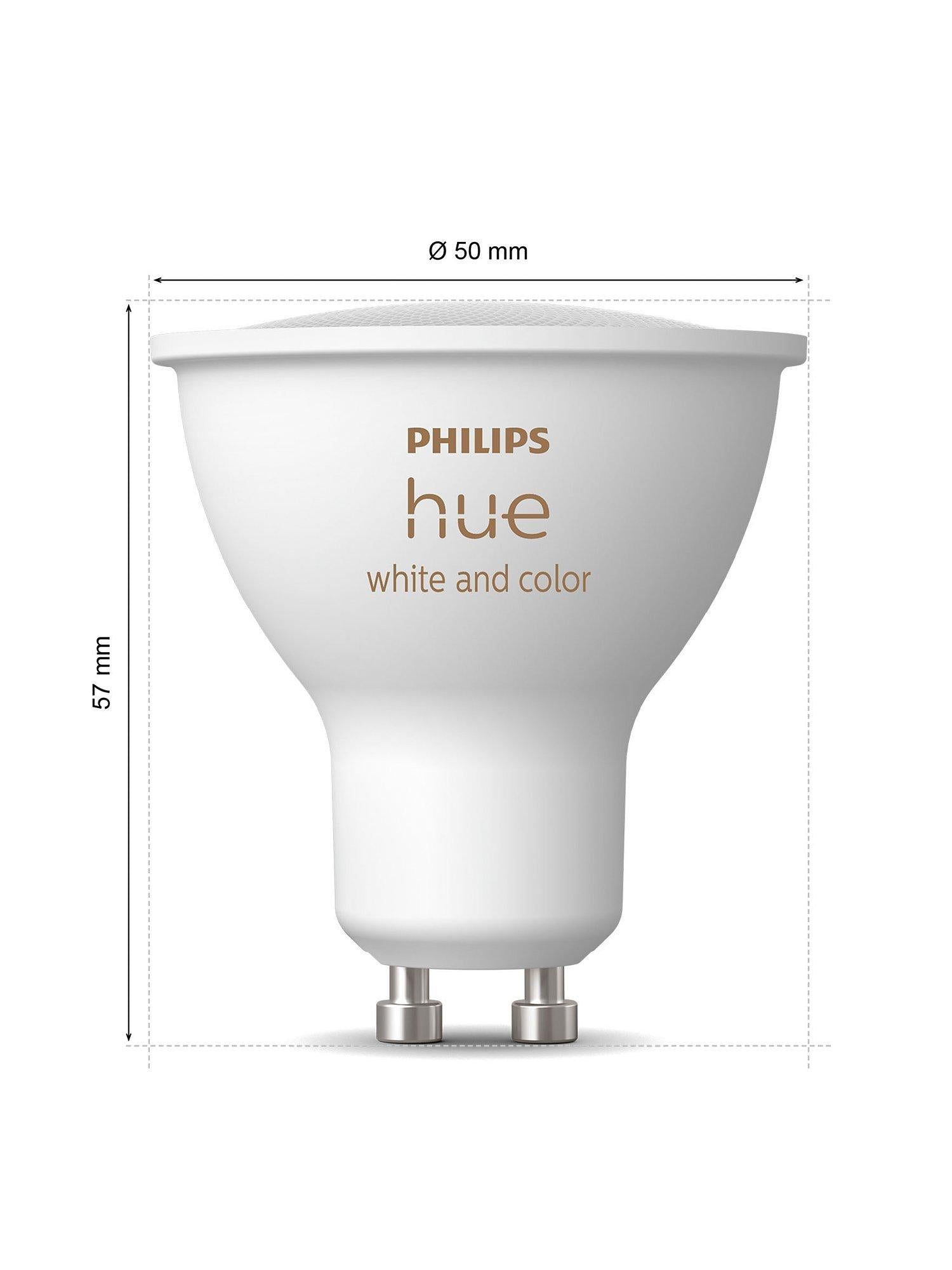 Philips Hue smart lighting starter kit with 3 GU10 bulbs, imported from the UK