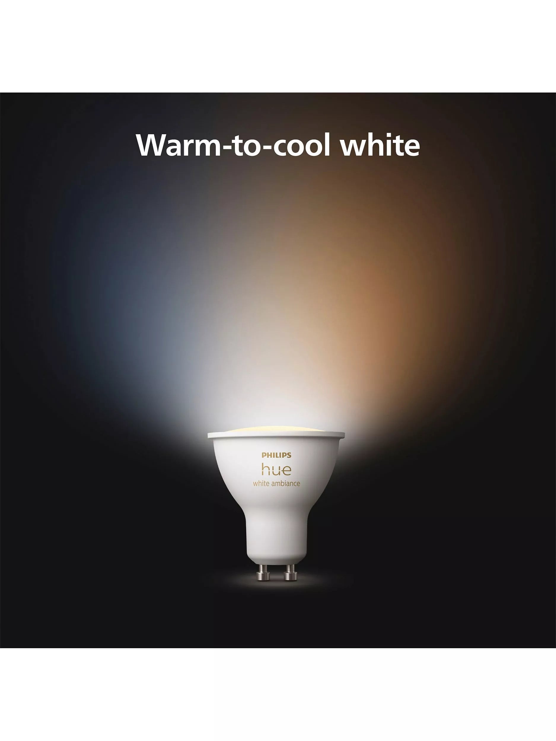 Philips Hue White Ambiance GU10 smart LED bulb 4.2W (British brand)