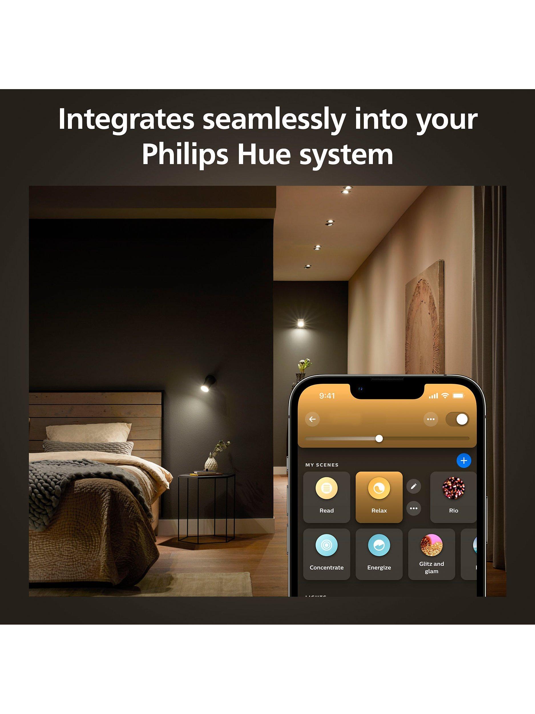 Philips Hue White Ambiance GU10 smart LED bulb 4.2W (British brand)