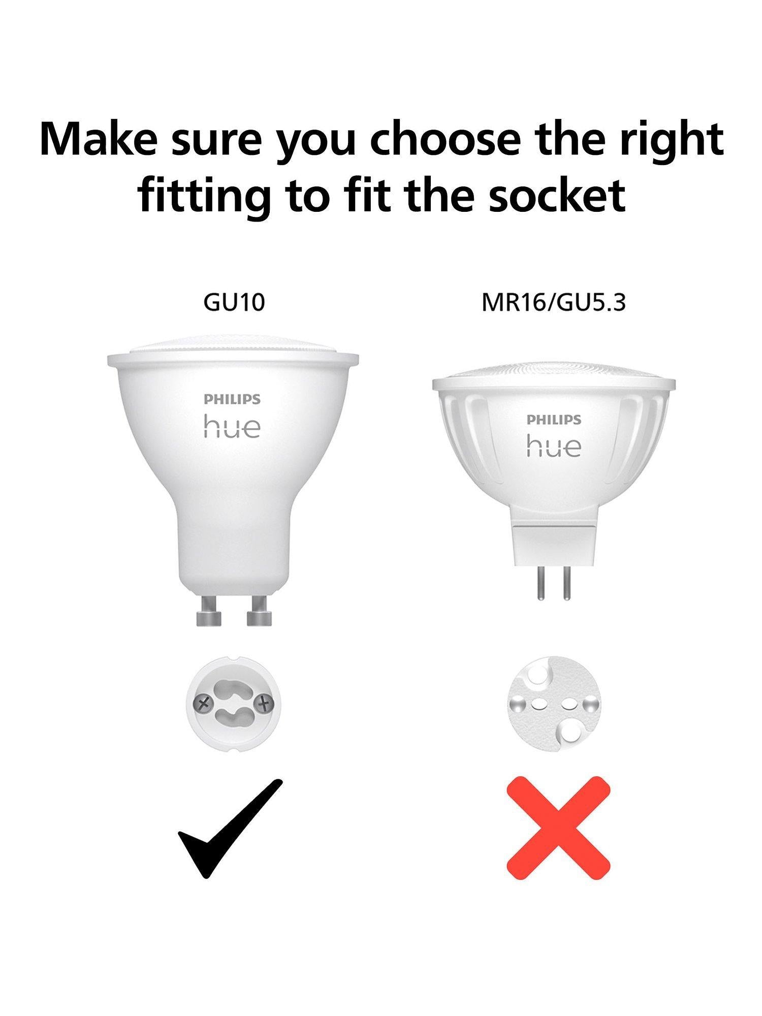 Philips Hue White Ambiance GU10 smart LED bulb 4.2W (British brand)