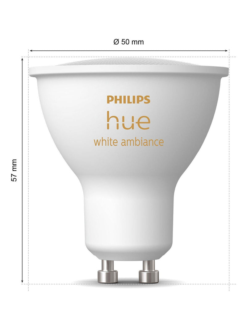 Philips Hue White Ambiance GU10 smart LED bulb 4.2W (British brand)