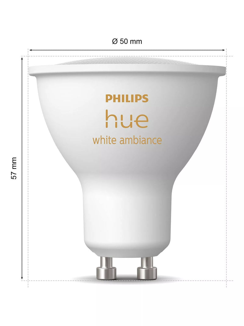 Philips Hue White Ambiance GU10 smart LED bulb 4.2W (British brand)