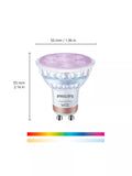 Philips smart LED GU10 bulb pack of 2 (British brand)