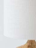 John Lewis Manaia hand-etched mango wood table lamp white wash, imported from the UK