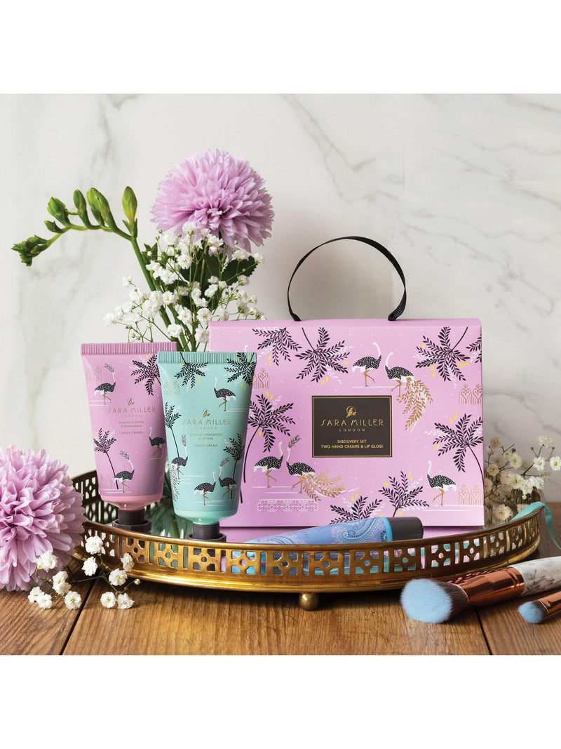 Sara Miller Lip Balm and Hand Cream Set Assorted Scents (British brand)