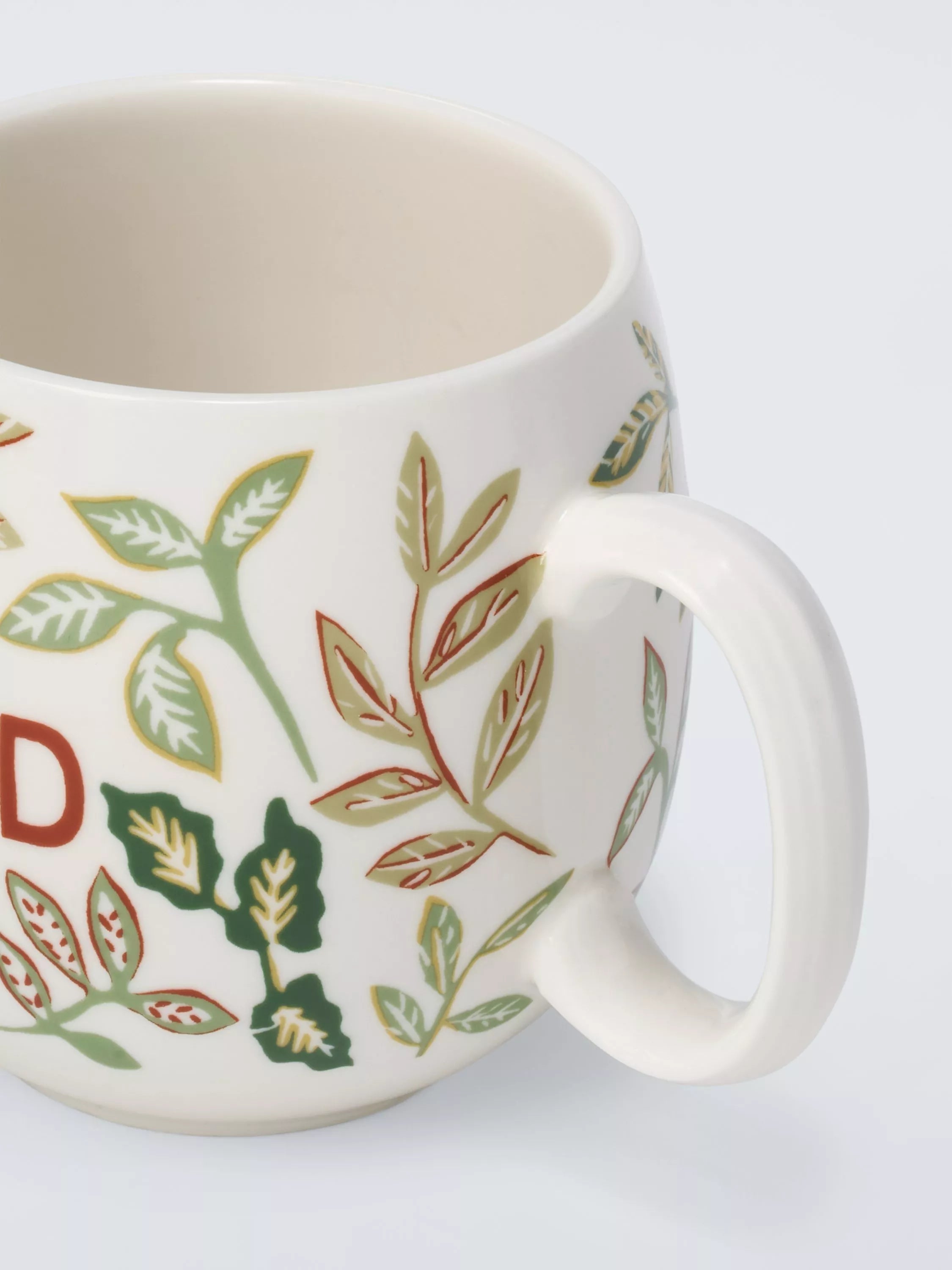 John Lewis fine china mug greenery Dad 560ml, imported from the UK