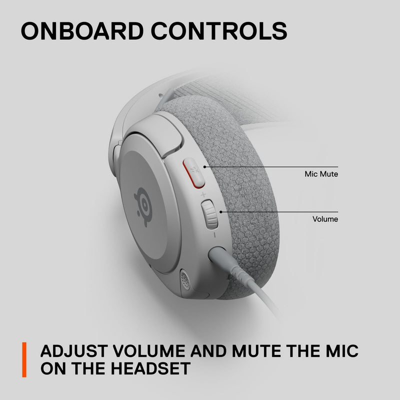 SteelSeries Arctis Nova 1P white gaming headset (British brand)