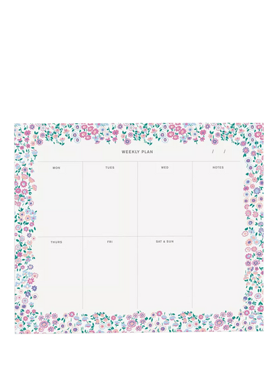 John Lewis Liberty London Cooper Dance Weekly Notepad, Multi- Buy online at McGrocer