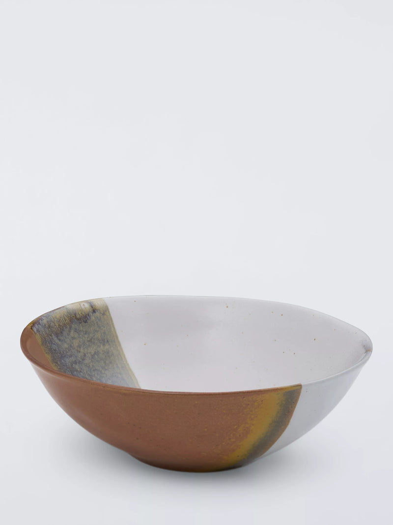 John Lewis Dipped Reactive Glaze Stoneware Cereal Bowl Multi 18.5cm, UK version