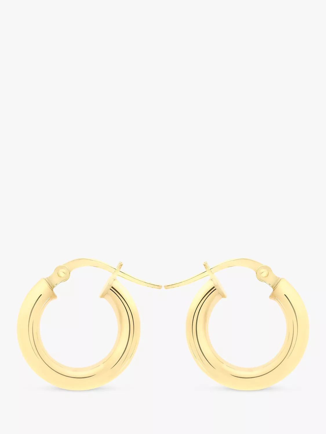 IBB 18ct yellow gold polished creole earrings (British brand)
