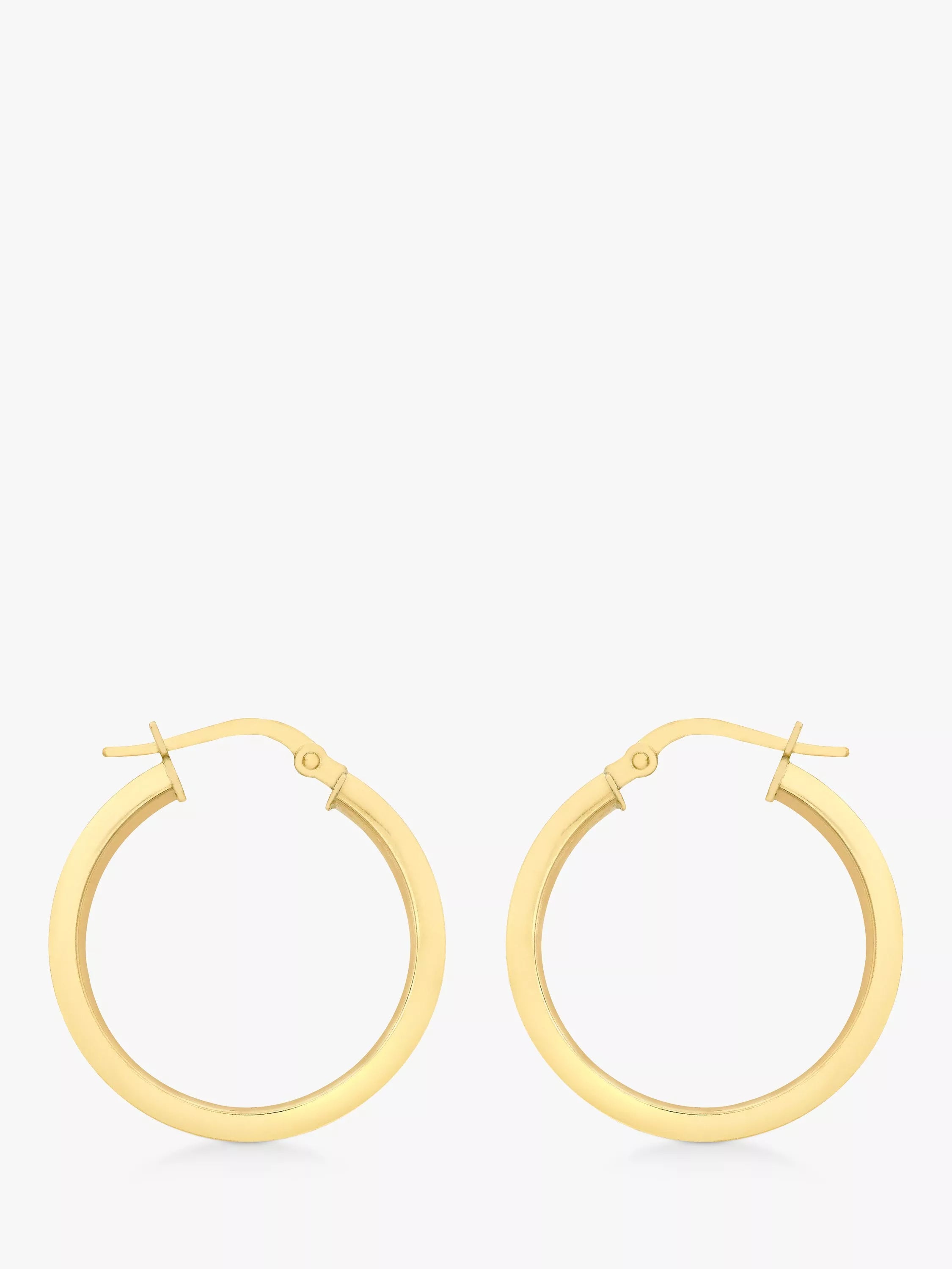 IBB 18ct yellow gold creole hoop earrings - British product