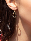 IBB 18ct yellow gold Figure 8 creole earrings - British product