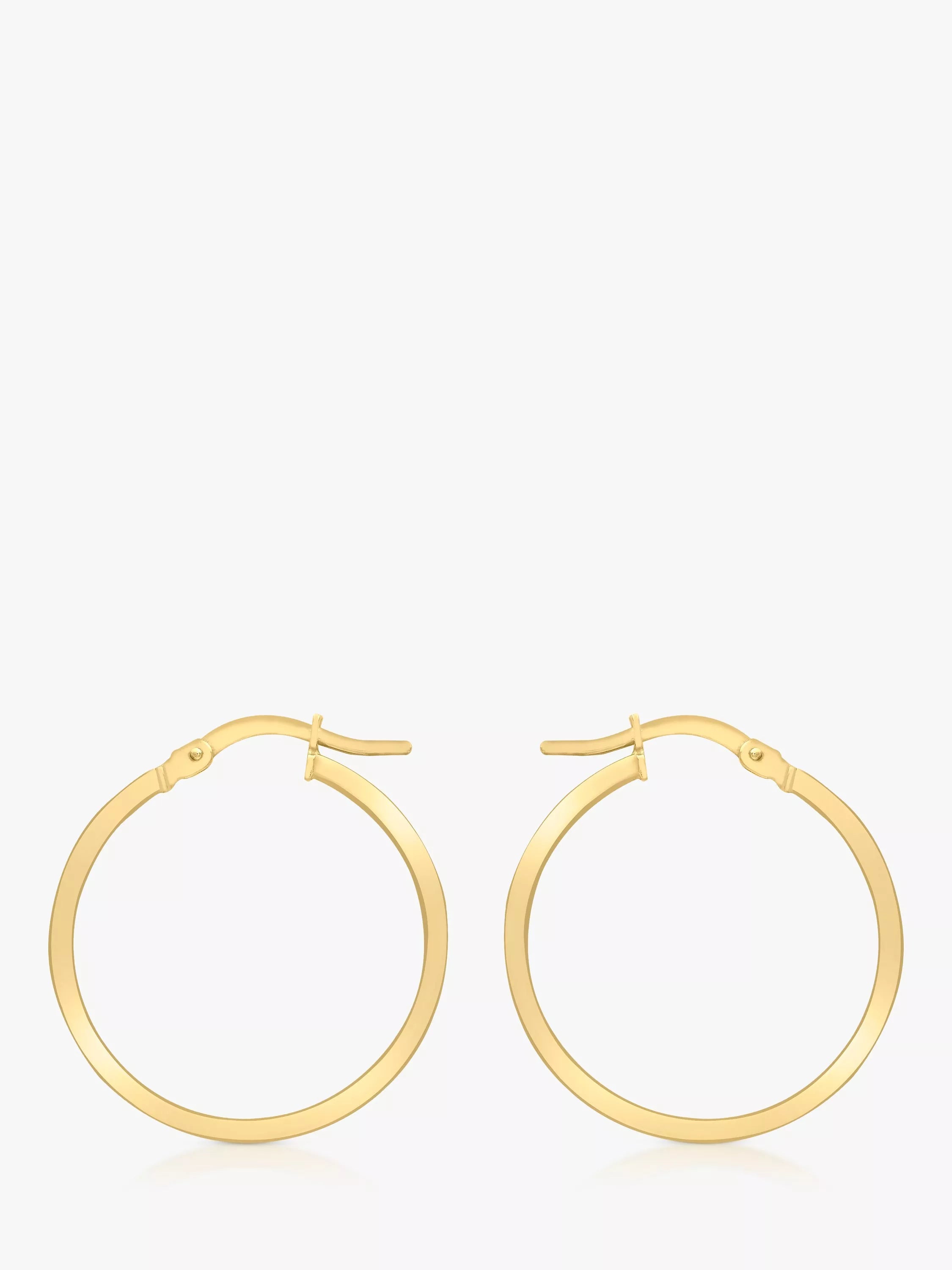 IBB 18ct yellow gold hoop creole earrings - British product