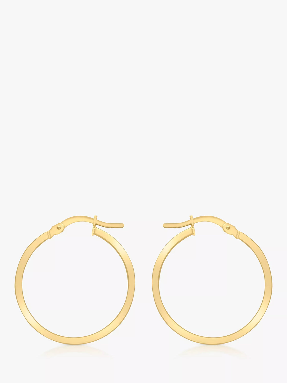 IBB 18ct yellow gold hoop creole earrings - British product