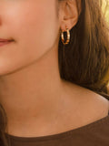 IBB 18ct yellow gold hoop creole earrings - British product
