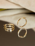 IBB 18ct yellow gold hoop creole earrings - British product